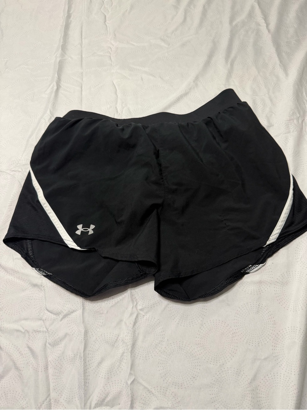 Under Armour Black Women's Athletic Shorts with White Accents